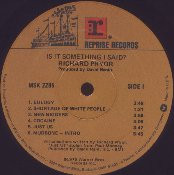 Richard Pryor : ...Is It Something I Said? (LP, Album, RE)