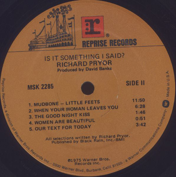 Richard Pryor : ...Is It Something I Said? (LP, Album, RE)