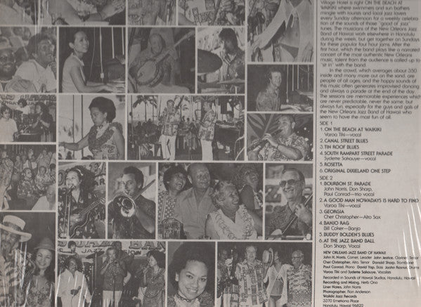 John Norris And The New Orleans Jazz Band : At The Hilton Hawaiian Village Hotel, Waikiki (LP, Album)