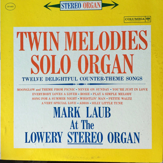 Mark Laub : Twin Melodies - Solo Organ (LP)