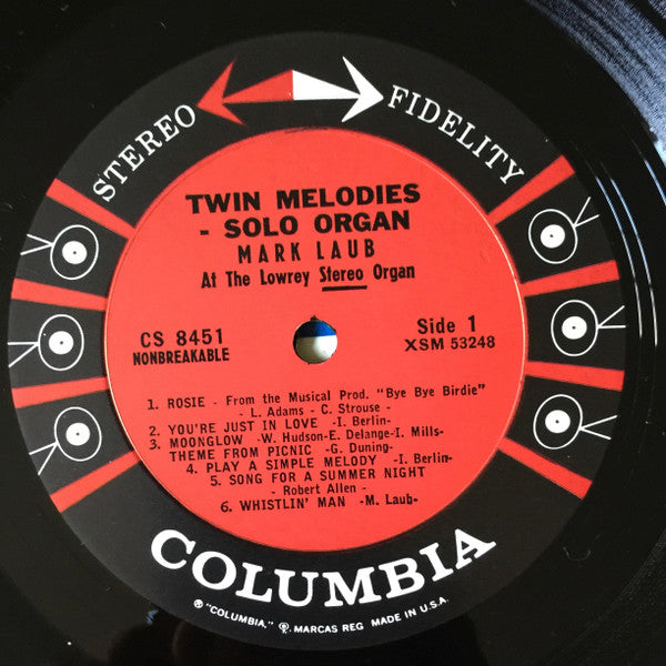 Mark Laub : Twin Melodies - Solo Organ (LP)