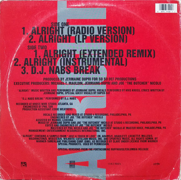 Kris Kross : Alright (12", Single)