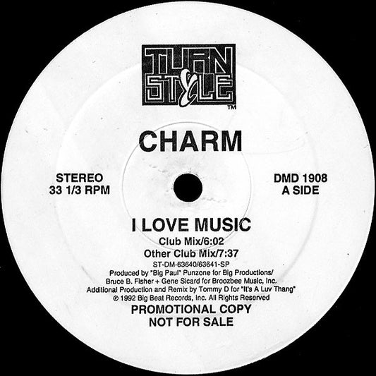 DJ Charm : I Love Music (12", Promo)