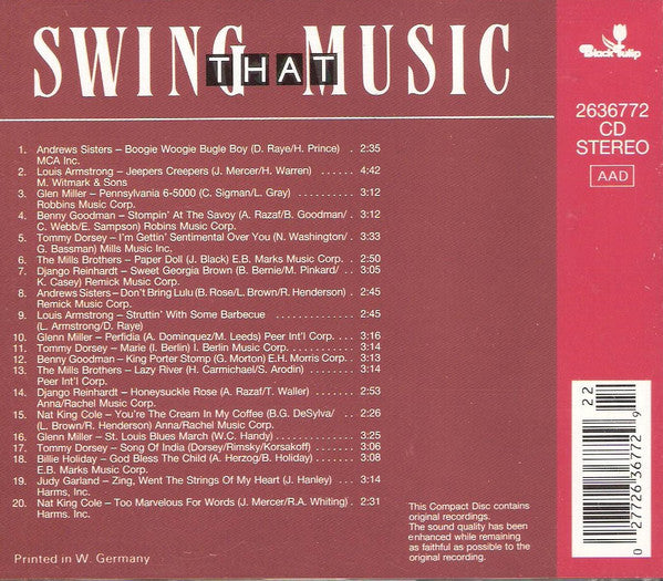 Various : Swing That Music (CD, Comp)