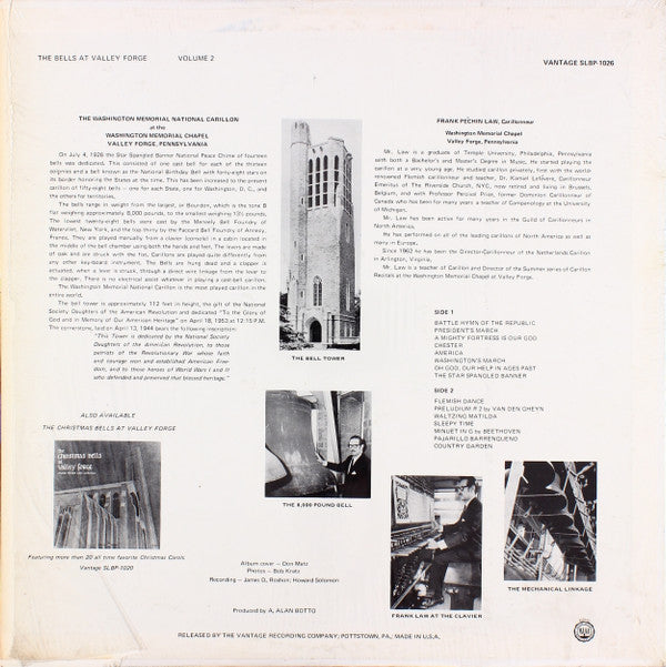 Frank Pèchin Law : The Bells At Valley Forge: Volume Two (LP, Album)