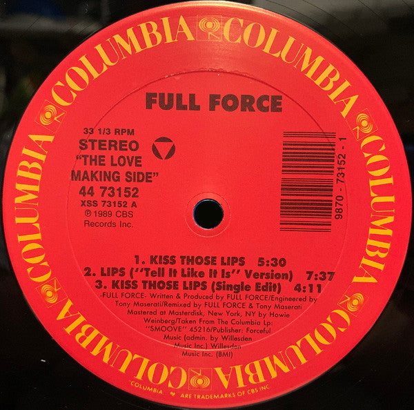 Full Force : Kiss Those Lips / All I Wanna Do (12")
