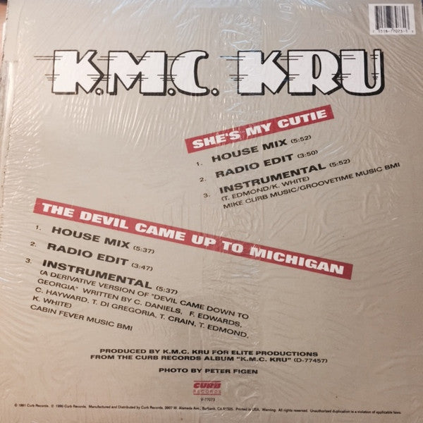 K.M.C. Kru : She's My Cutie / The Devil Came Up To Michigan (12", Single)
