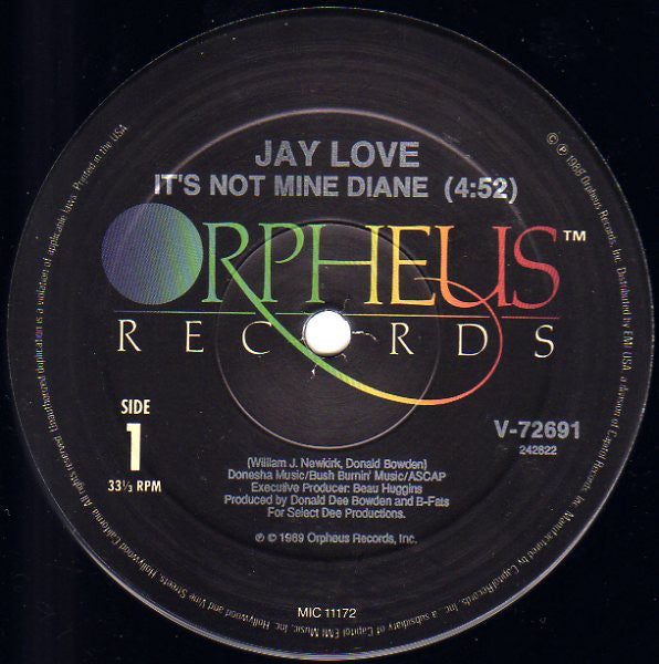 Jay Love : It's Not Mine Diane (12")