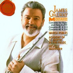 Wolfgang Amadeus Mozart - James Galway, Marisa Robles, The Academy Of St. Martin-in-the-Fields, Sir Neville Marriner : Concerto For Flute And Harp, K. 299 (CD, Album, Club)