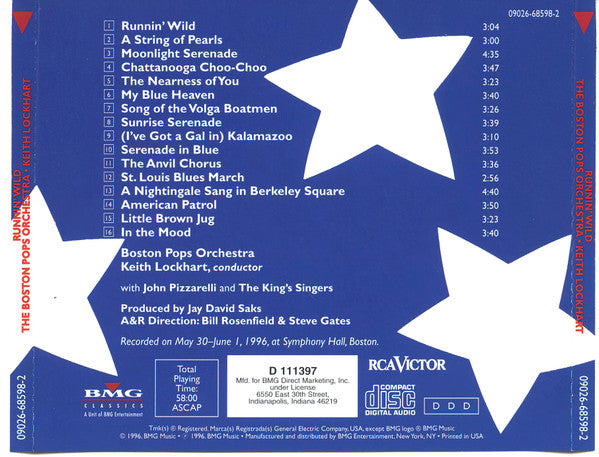 The Boston Pops Orchestra : Runnin' Wild (CD, Album, Club)