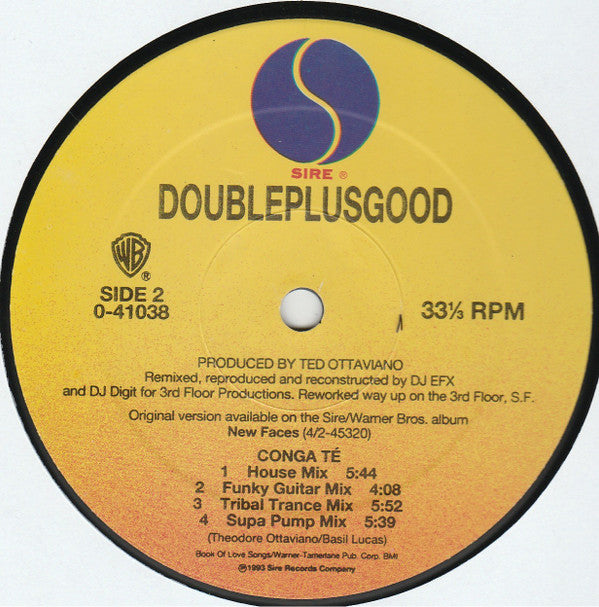 Doubleplusgood : Conga Té (12")