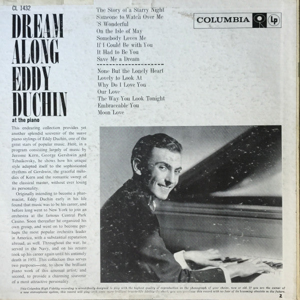 Eddy Duchin : Dream Along (LP, Comp, Mono)