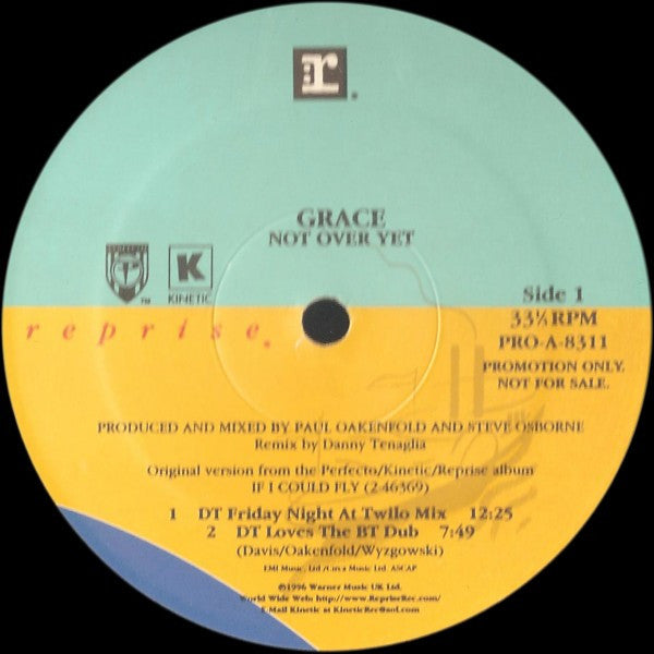 Grace : Not Over Yet (12", Promo)