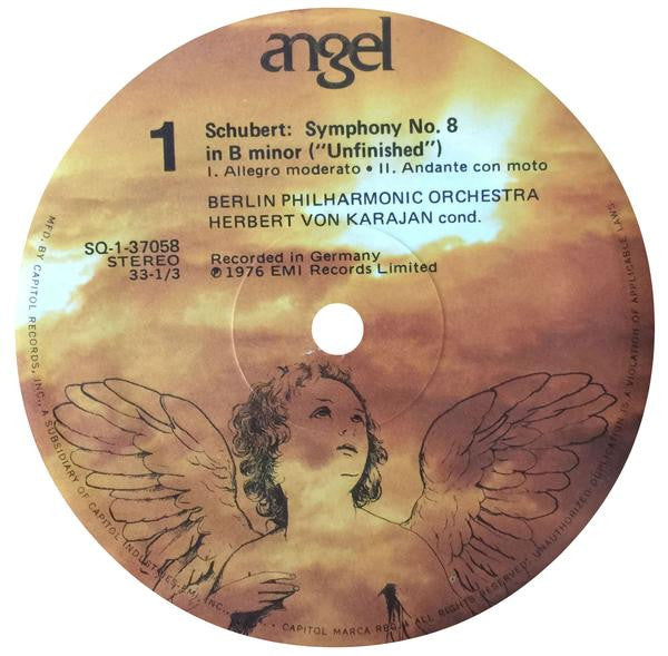 Franz Schubert / Joseph Haydn - Herbert von Karajan, Berliner Philharmoniker : Unfinished / London (LP, Quad)