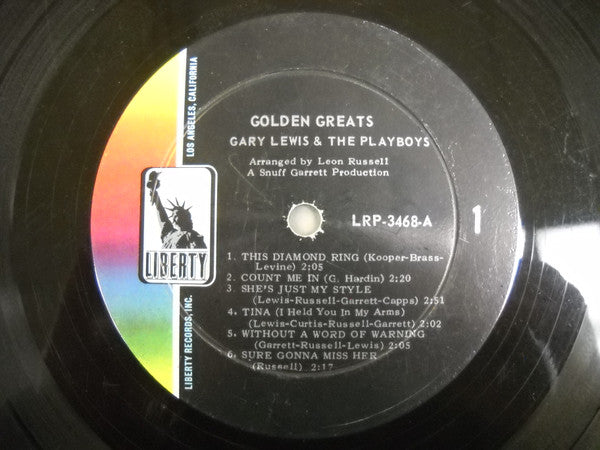 Gary Lewis & The Playboys : Golden Greats (LP, Comp, Mono, A &)