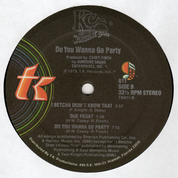KC & The Sunshine Band : Do You Wanna Go Party (LP, Album, Pre)