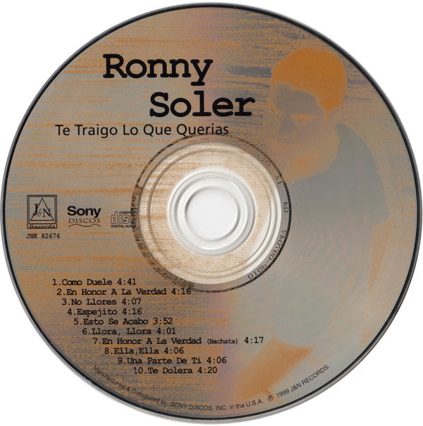 Ronny Soler : Te Traigo Lo Que Querías (CD, Album)
