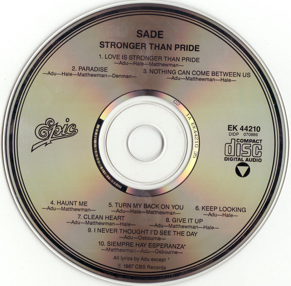 Sade : Stronger Than Pride (CD, Album, RE)