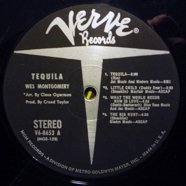 Wes Montgomery : Tequila (LP, Album, Gat)
