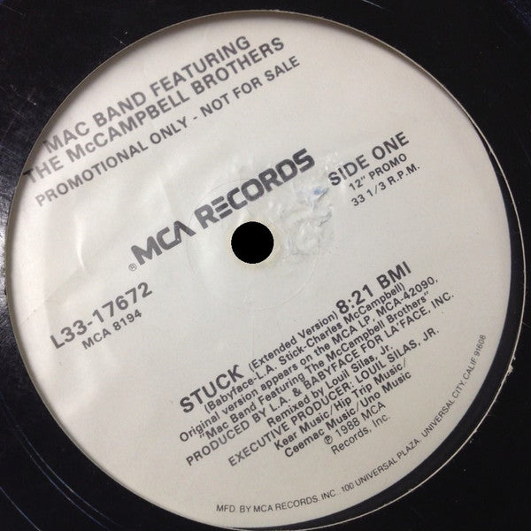 Mac Band Featuring The McCampbell Brothers : Stuck (12", Promo)