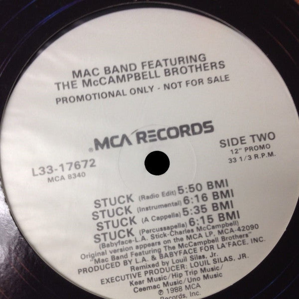 Mac Band Featuring The McCampbell Brothers : Stuck (12", Promo)