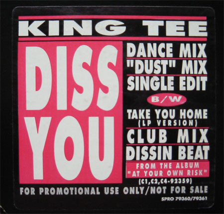 King Tee : Diss You (12", Promo)