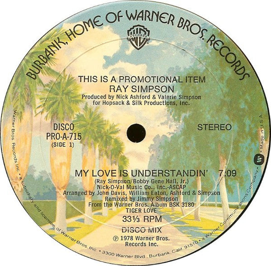 Ray Simpson : My Love Is Understandin' / Tiger Love (12", Promo)