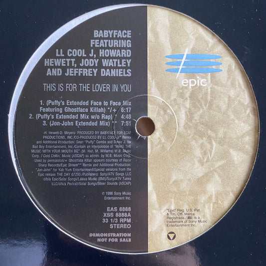 Babyface : This Is For The Lover In You (12", Promo)