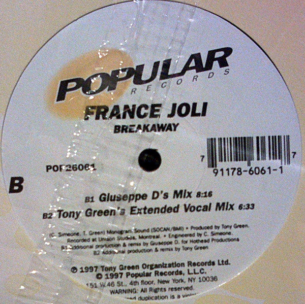 France Joli : Breakaway (12")