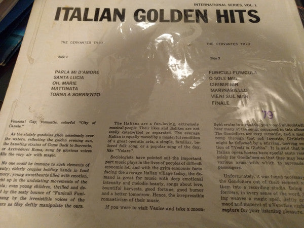 Cervantes Trio : Italian Golden Hits (LP, Comp)