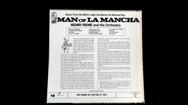 Henri René And His Orchestra : The Wonderful Music From Man Of La Mancha (LP)