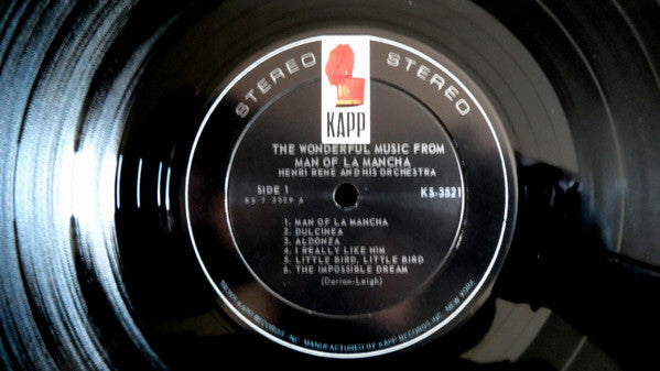 Henri René And His Orchestra : The Wonderful Music From Man Of La Mancha (LP)