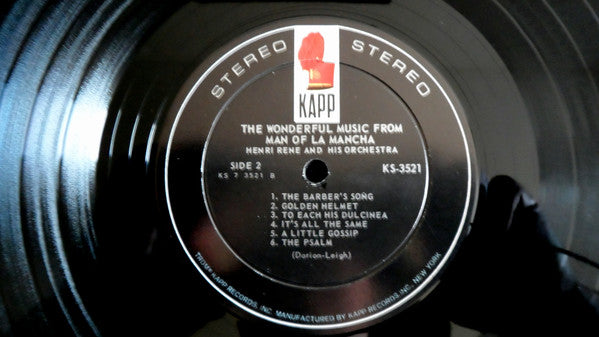 Henri René And His Orchestra : The Wonderful Music From Man Of La Mancha (LP)