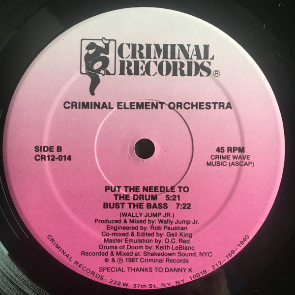 Criminal Element Orchestra : Put The Needle To The Record (12")