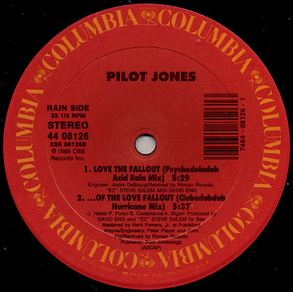 Pilot Jones : Fall Out Of Love (12")