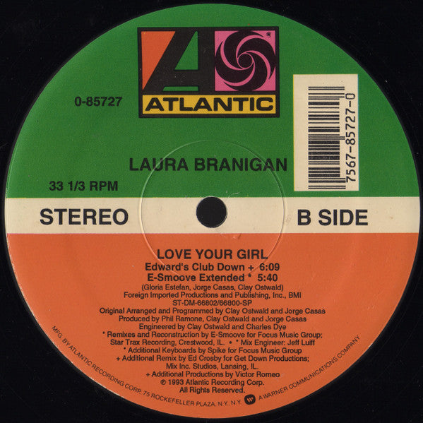 Laura Branigan : Love Your Girl (12", Single)