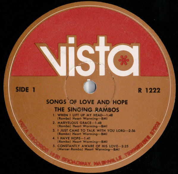 The Rambos : Songs Of Love And Hope (LP, Album)
