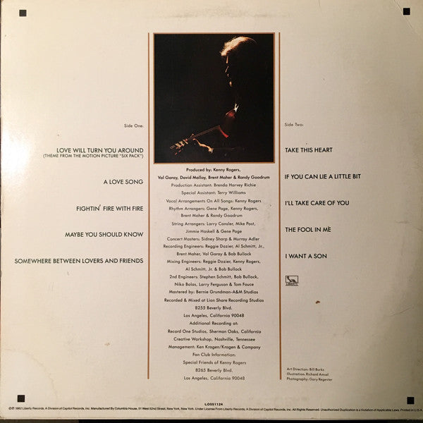 Kenny Rogers : Love Will Turn You Around (LP, Album, Car)