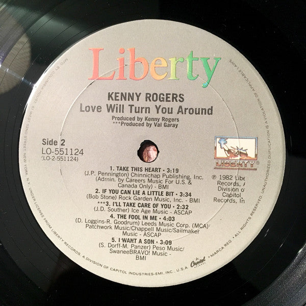 Kenny Rogers : Love Will Turn You Around (LP, Album, Car)