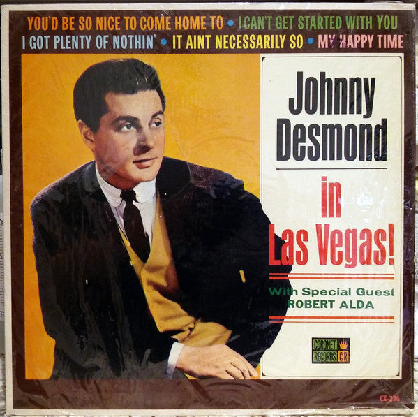 Johnny Desmond With Special Guest Robert Alda : Johnny Desmond In Las Vegas! (LP, Album, Mono)