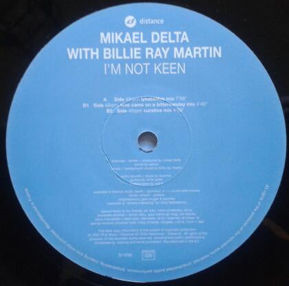 Mikael Delta With Billie Ray Martin : I'm Not Keen (12")