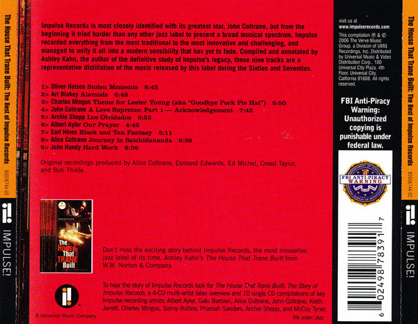 Various : The House That Trane Built: The Best Of Impulse Records (CD, Comp)
