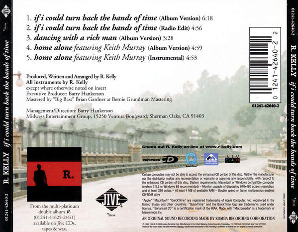 R. Kelly : If I Could Turn Back The Hands Of Time (CD, Maxi, Enh)