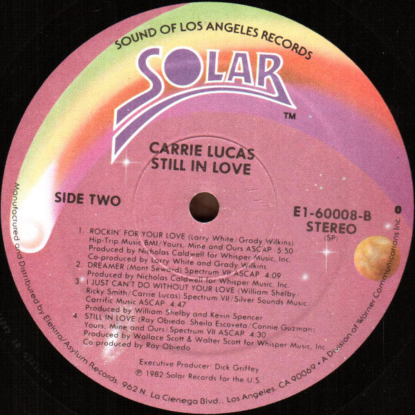 Carrie Lucas : Still In Love (LP, Album, SP)