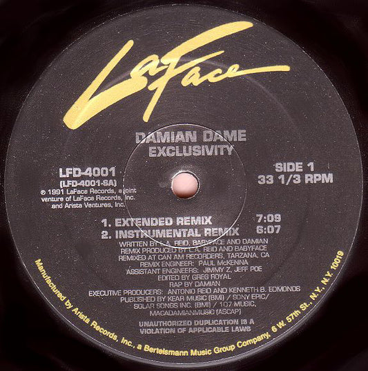 Damian Dame : Exclusivity (12")