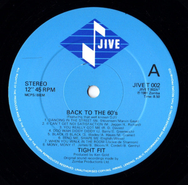 Tight Fit : Back To The 60's (12", Mixed)