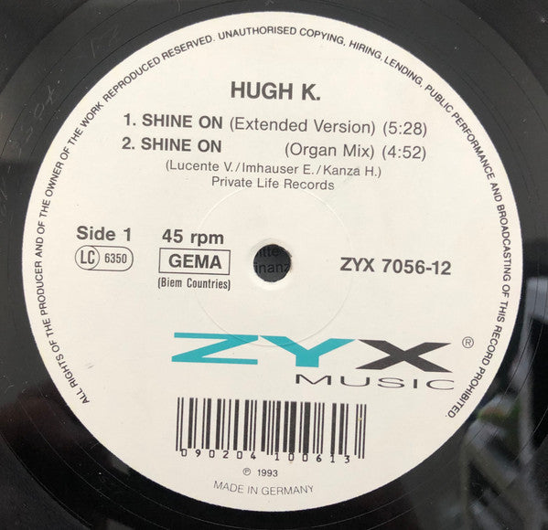 Hugh K. : Shine On (12")