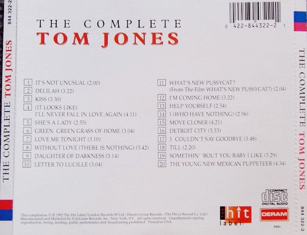 Tom Jones : The Complete Tom Jones (CD, Comp)