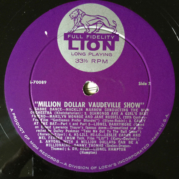 Various : Million Dollar Vaudeville Show (LP, Comp)