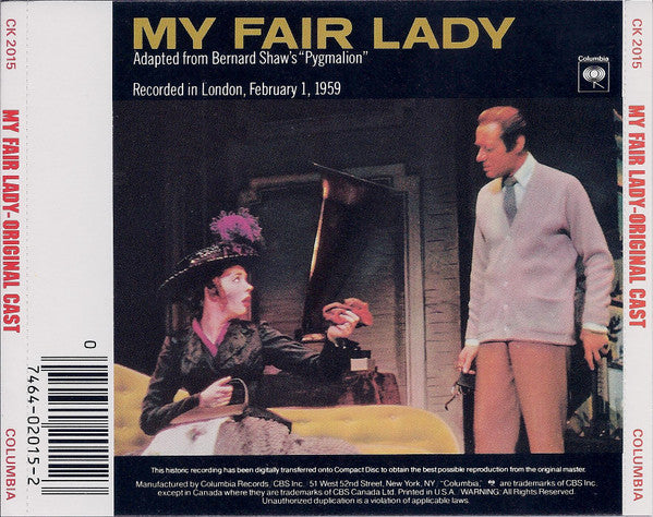 Rex Harrison, Julie Andrews with Stanley Holloway, Robert Coote, Leonard Weir, Robert Chisholm (2) : My Fair Lady - Original Cast, Recorded In London (CD, Album, RE)